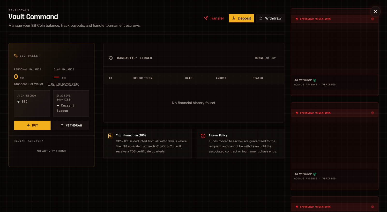 Wallet Dashboard